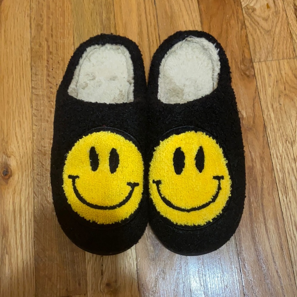 Smiley face slippers